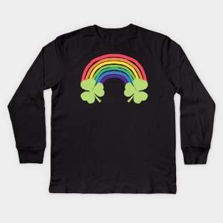 Shamrock Rainbow for St Patricks Day Kids Long Sleeve T-Shirt